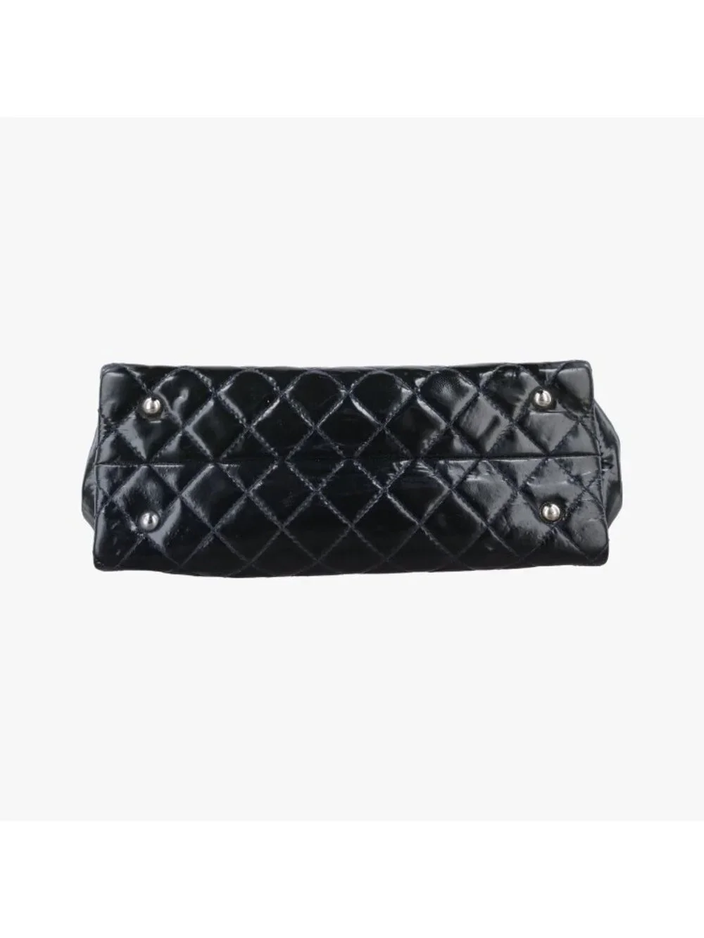 Chanel Quilted CC Logo Grand Shopping Tote GST Green Patent